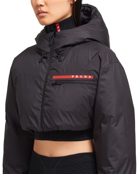 prada cropped puffer.